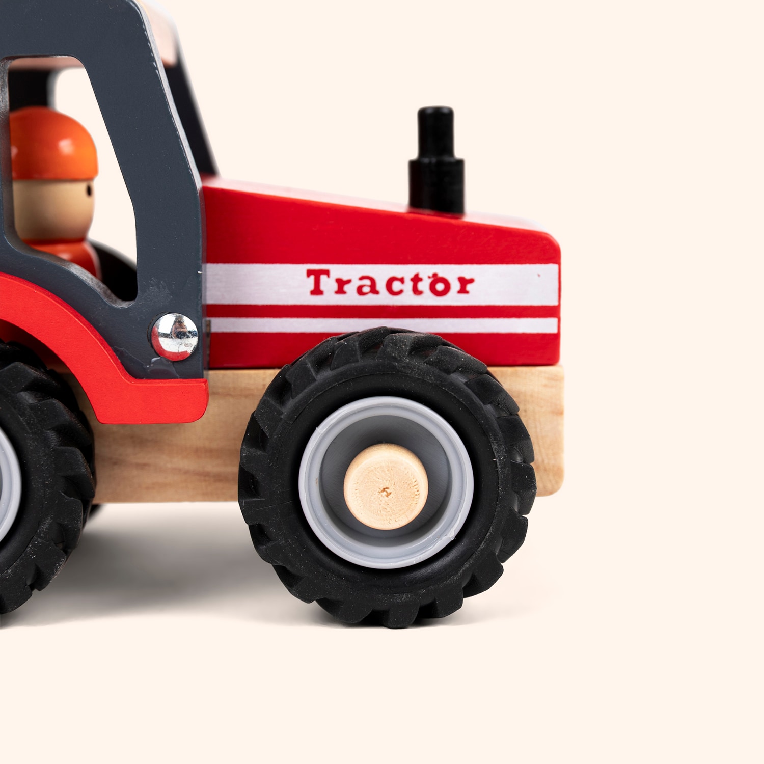 Jouet tracteur en bois