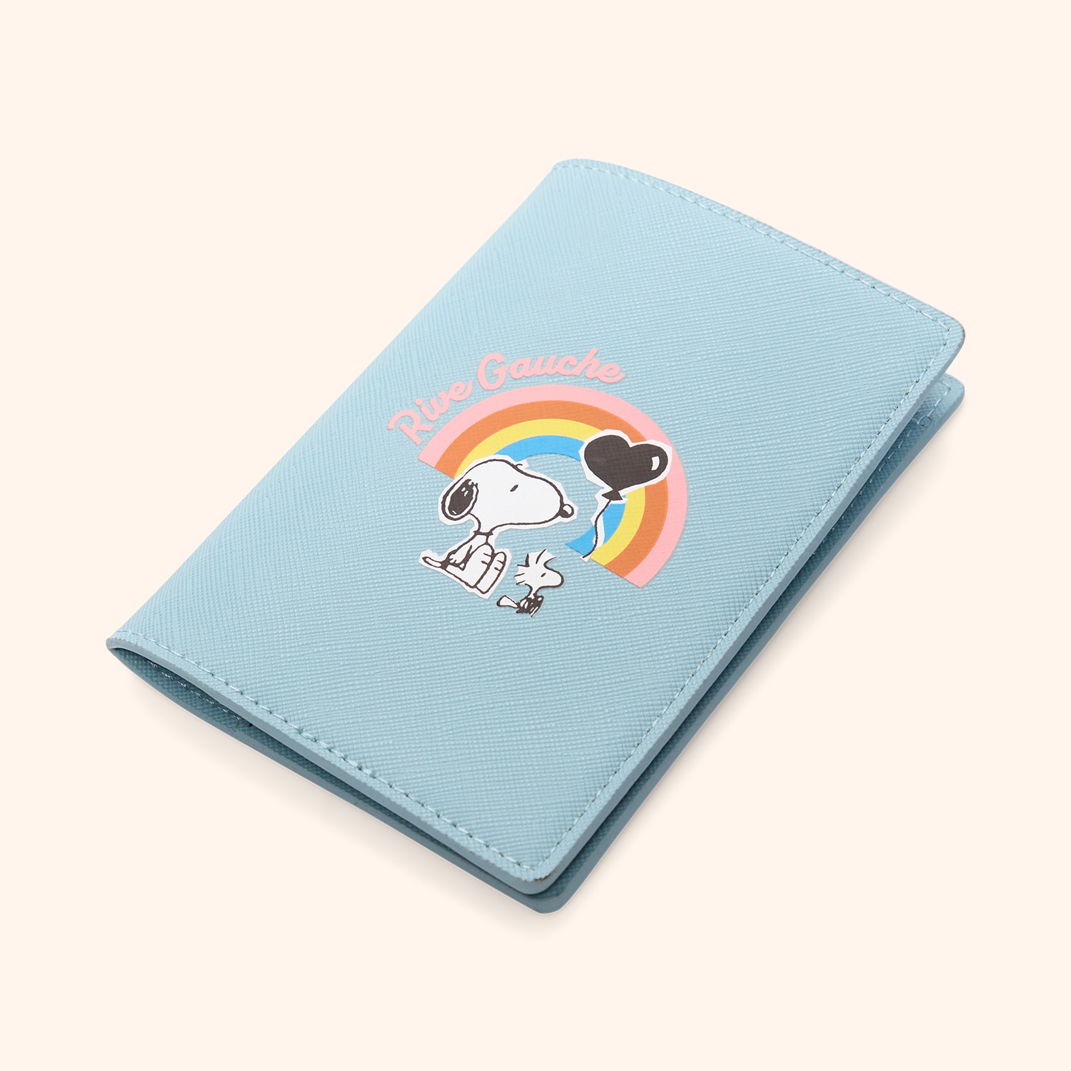 Pochette passeport Snoopy "Arc-en-ciel"
