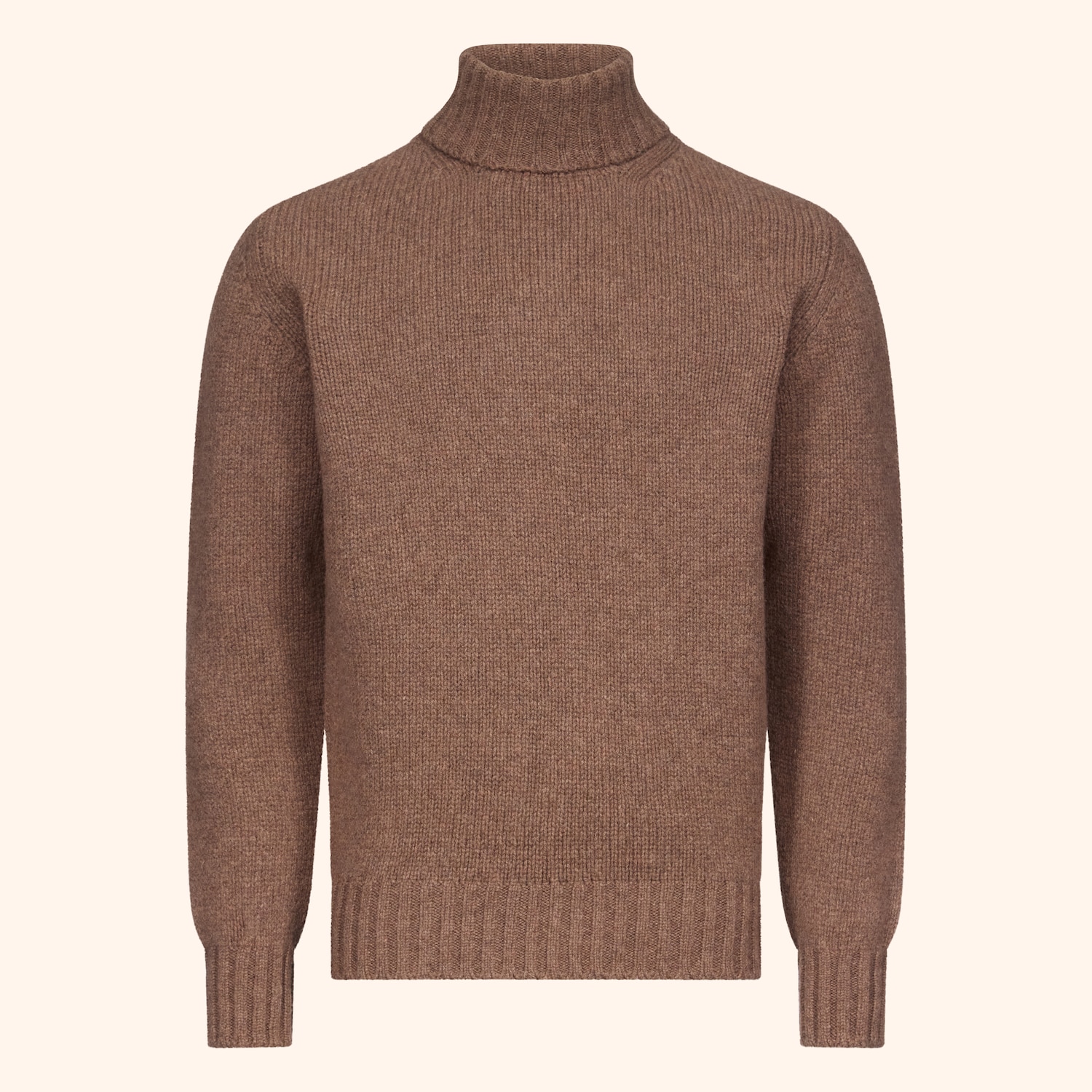 Pull col roulé grosse jauge Lambswool