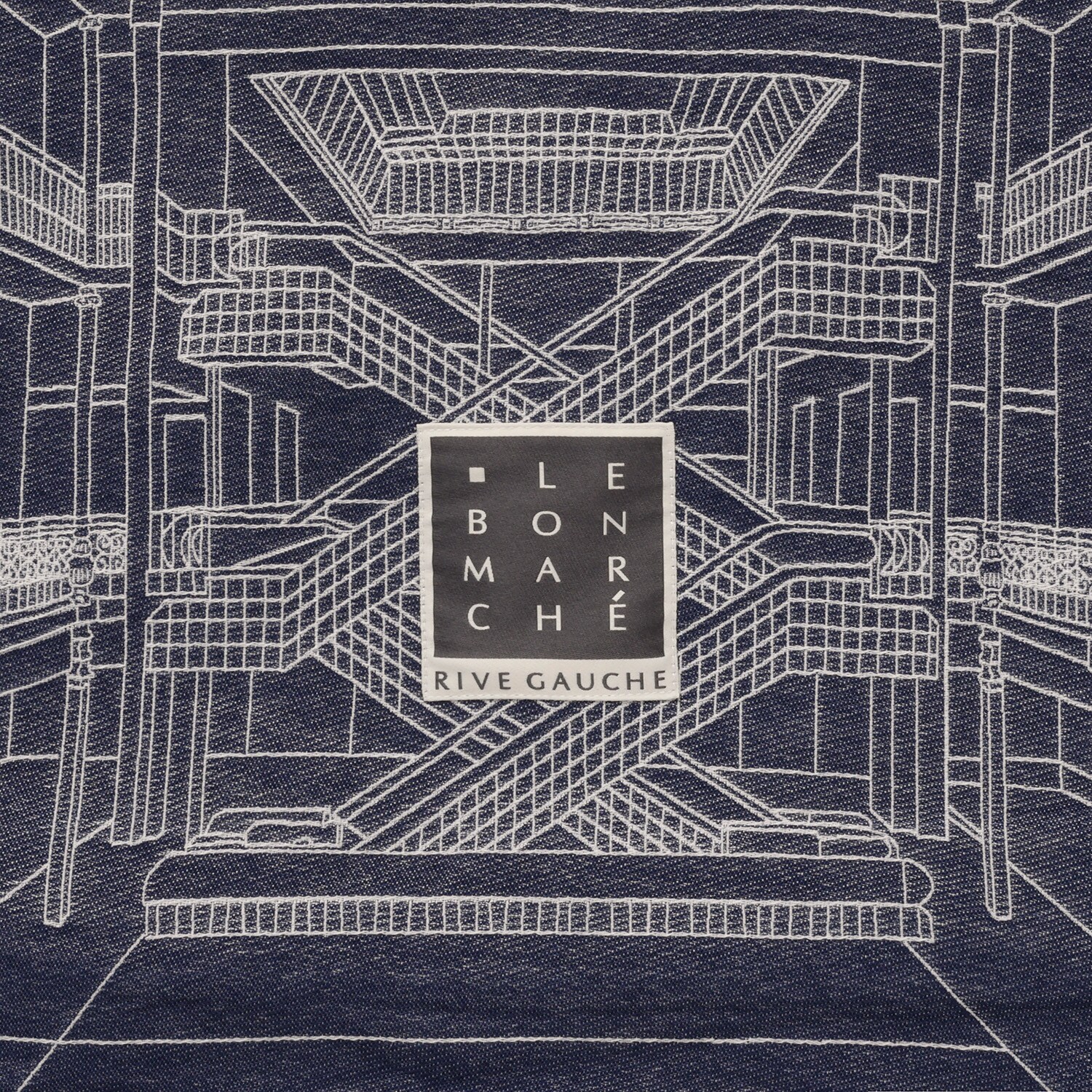 Cabas jacquard motif escalator