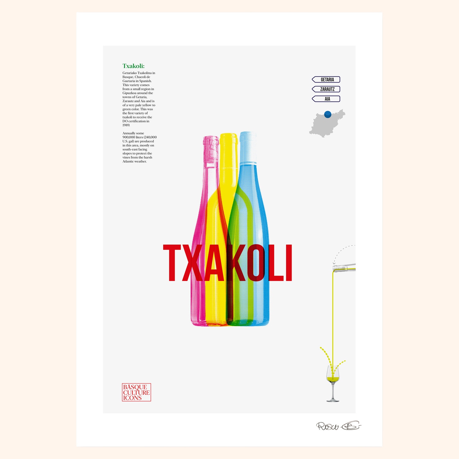 Collage "Txakoli" by Rosco - A4