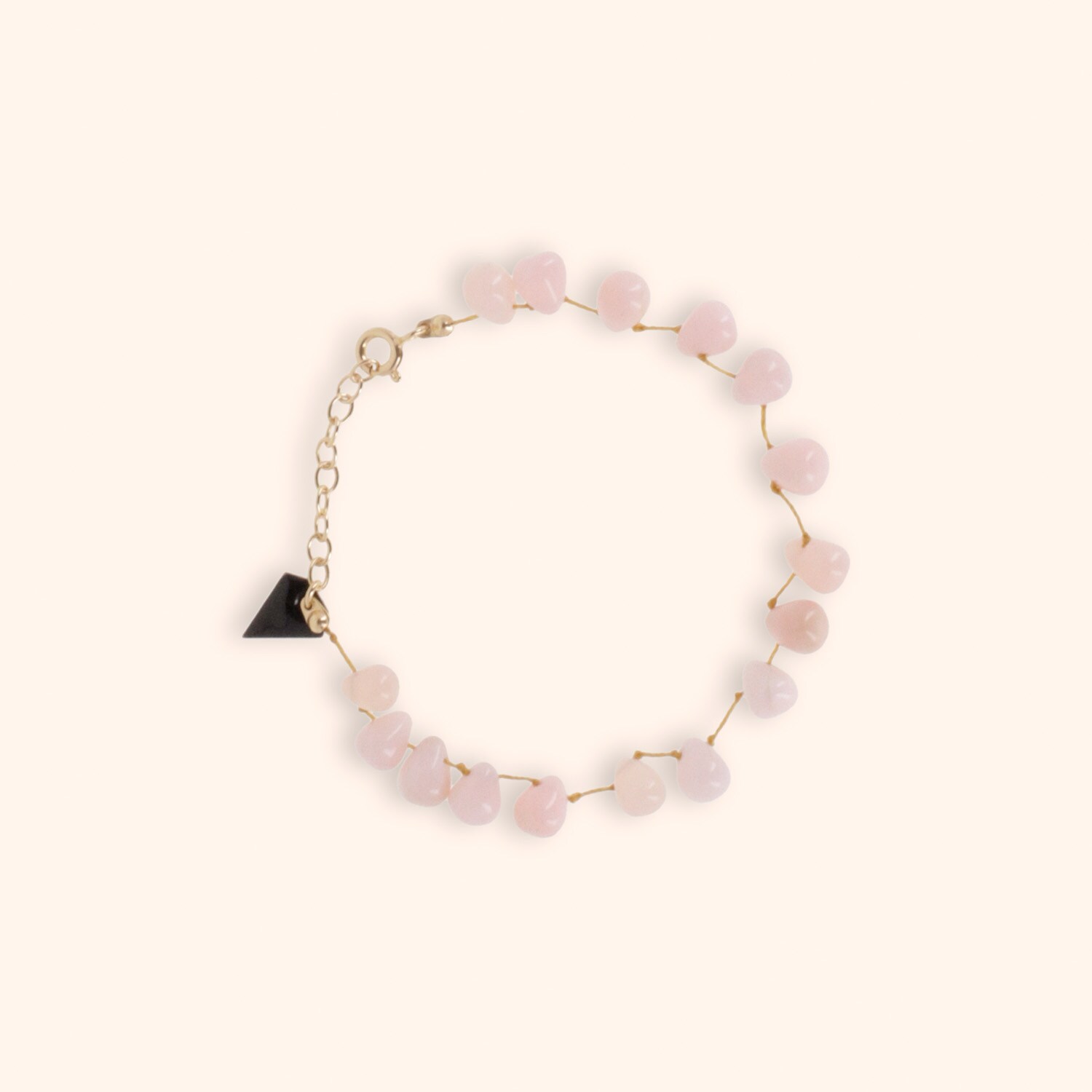 Bracelet Goutte en Opale Rose