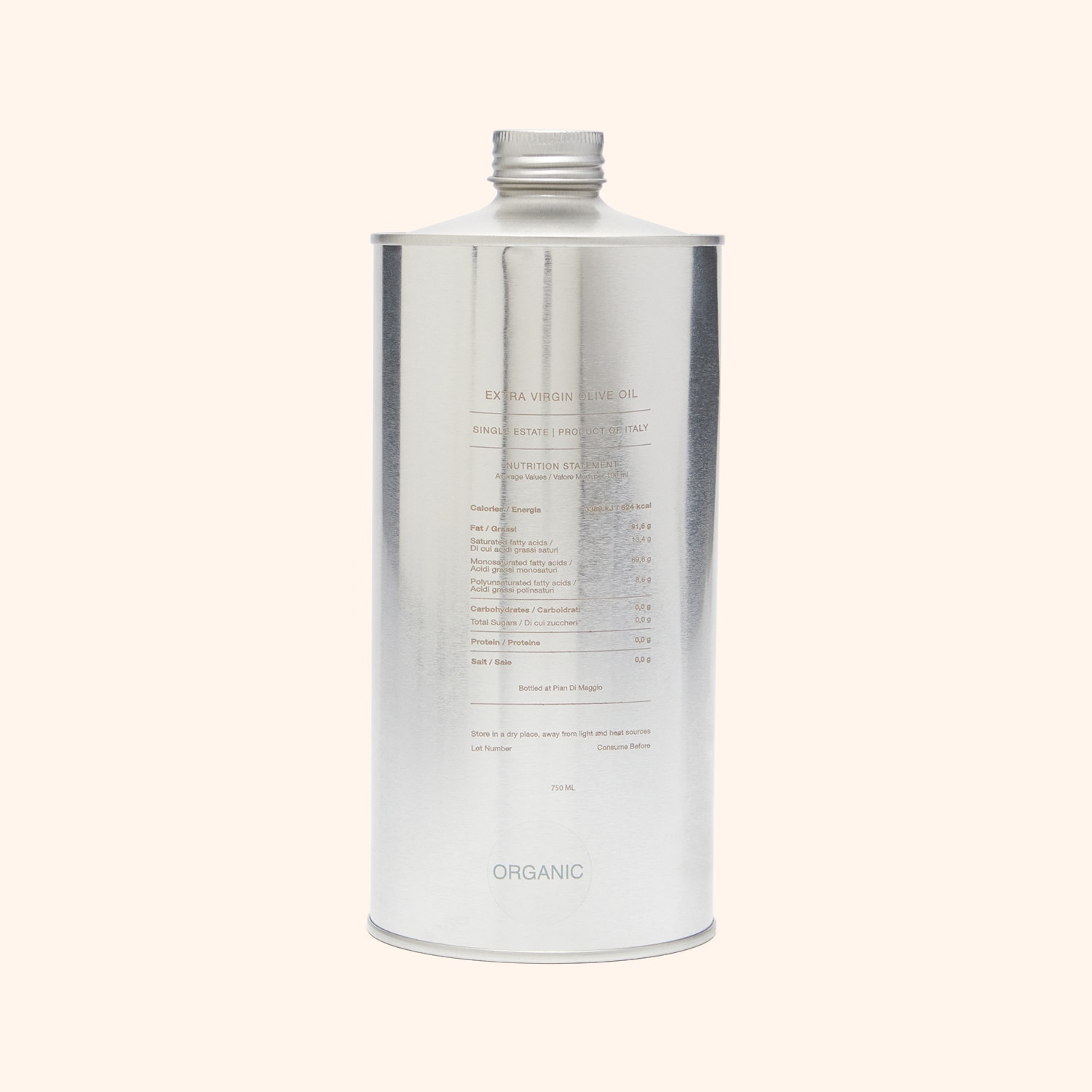 Huile d'olive extra vierge certifi&eacute;e biologique