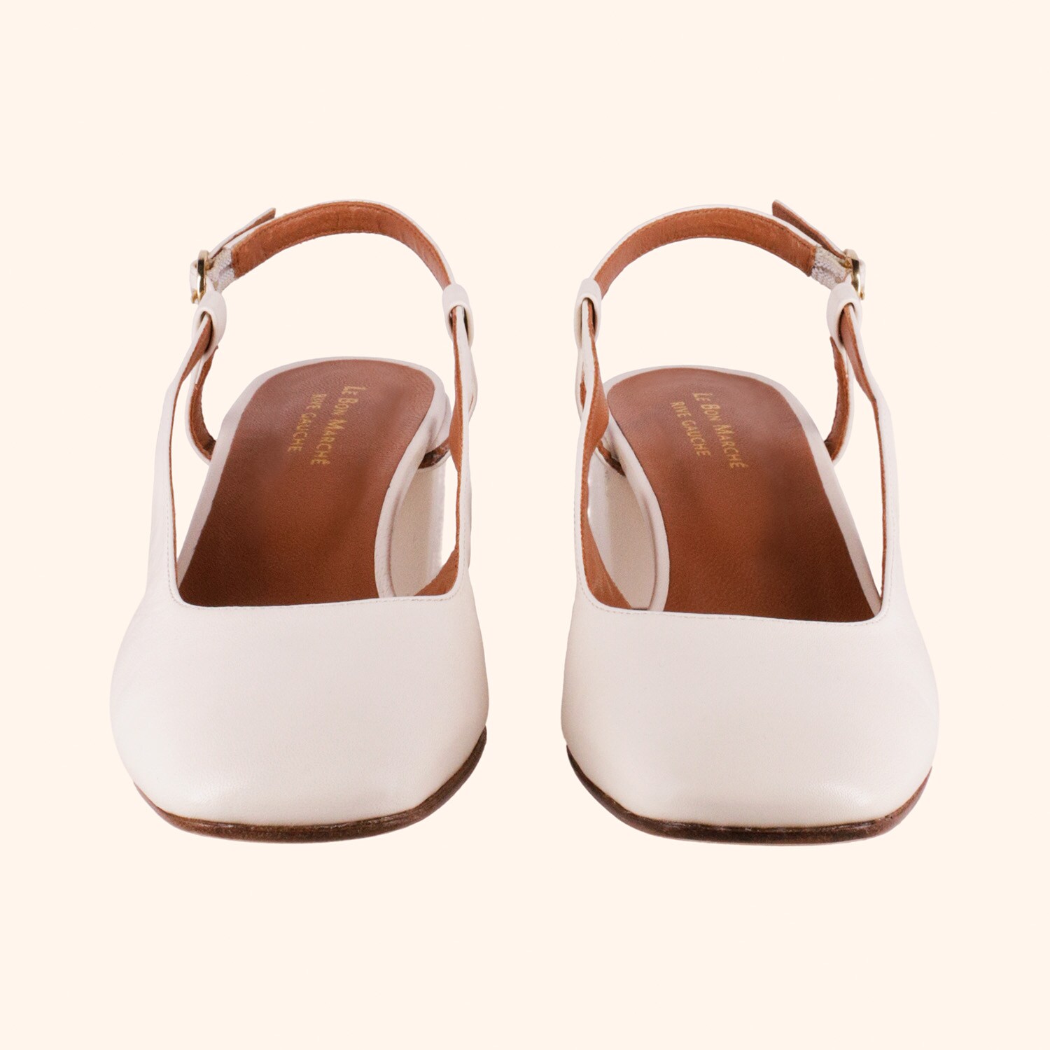 Slingback en cuir 