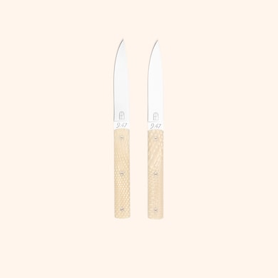 Coffret de 2 couteaux écrus blanc nacré, , hi-res