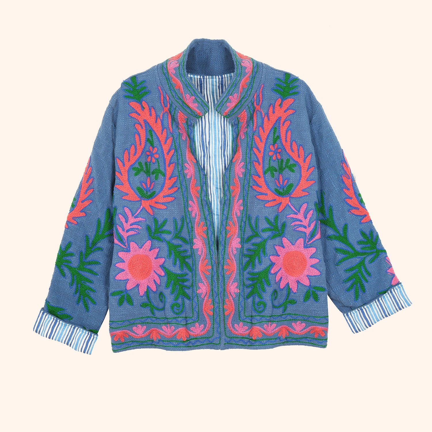 Veste Brod&eacute;e Flowers