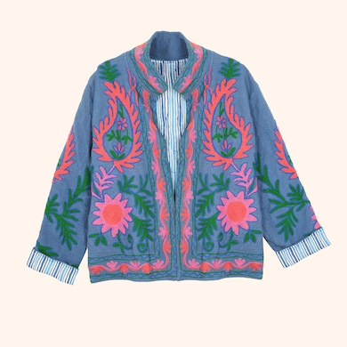 Veste Brod&eacute;e Flowers, , hi-res