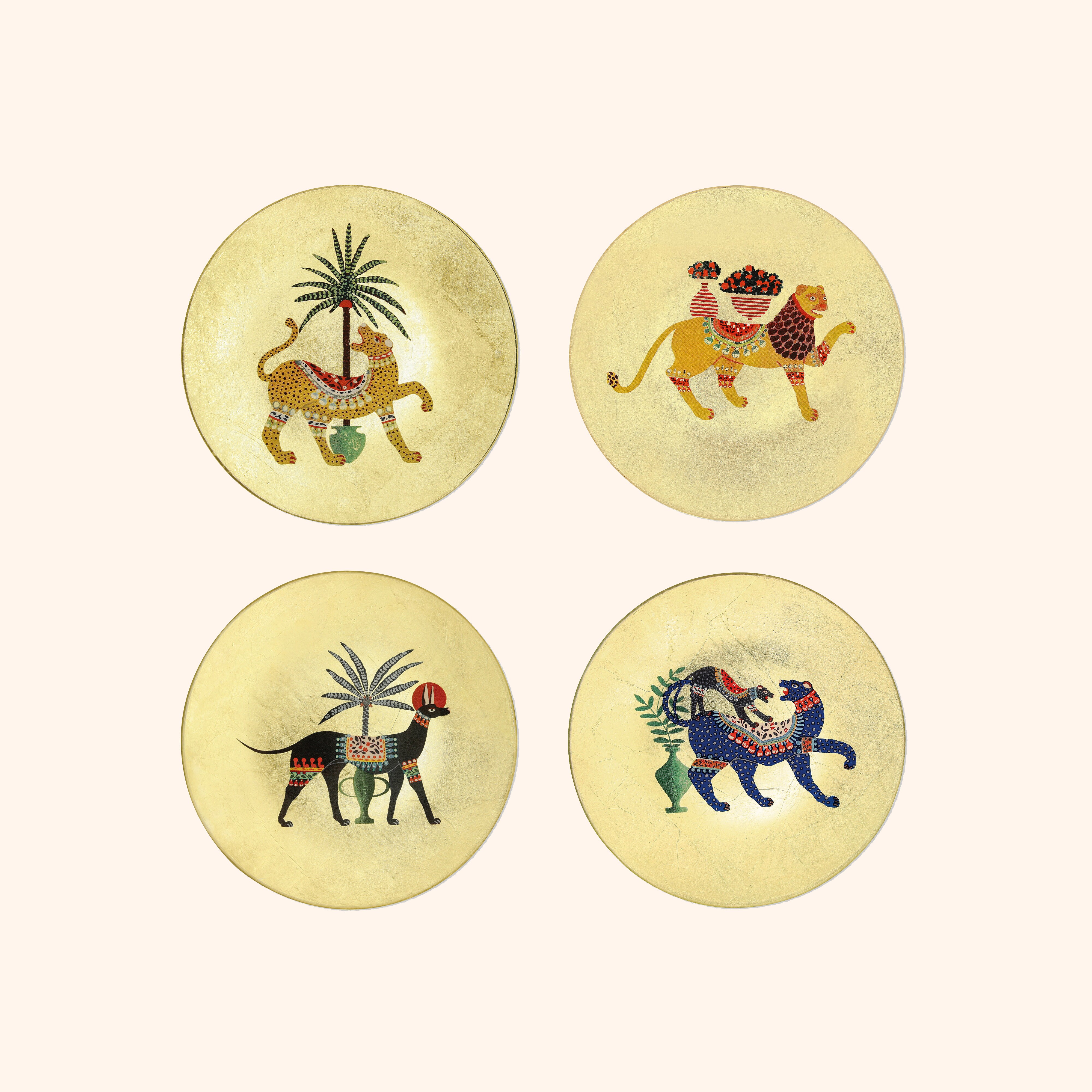 4 assiettes trésor
