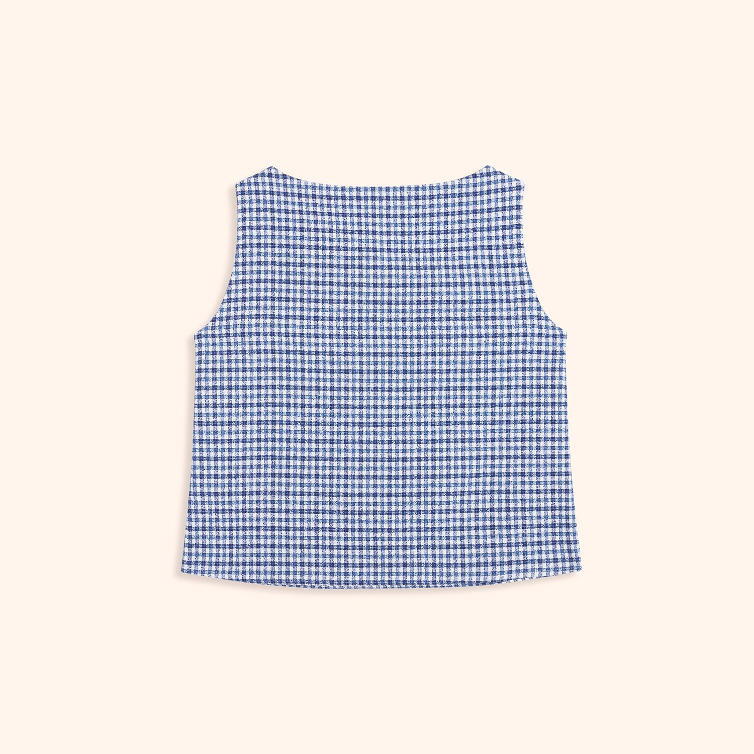 Top jacquard vichy