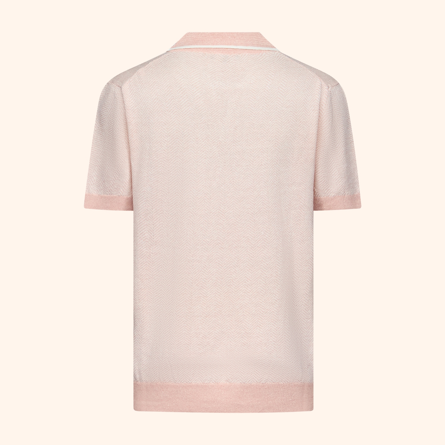 Polo col skipper armur&eacute; chevron