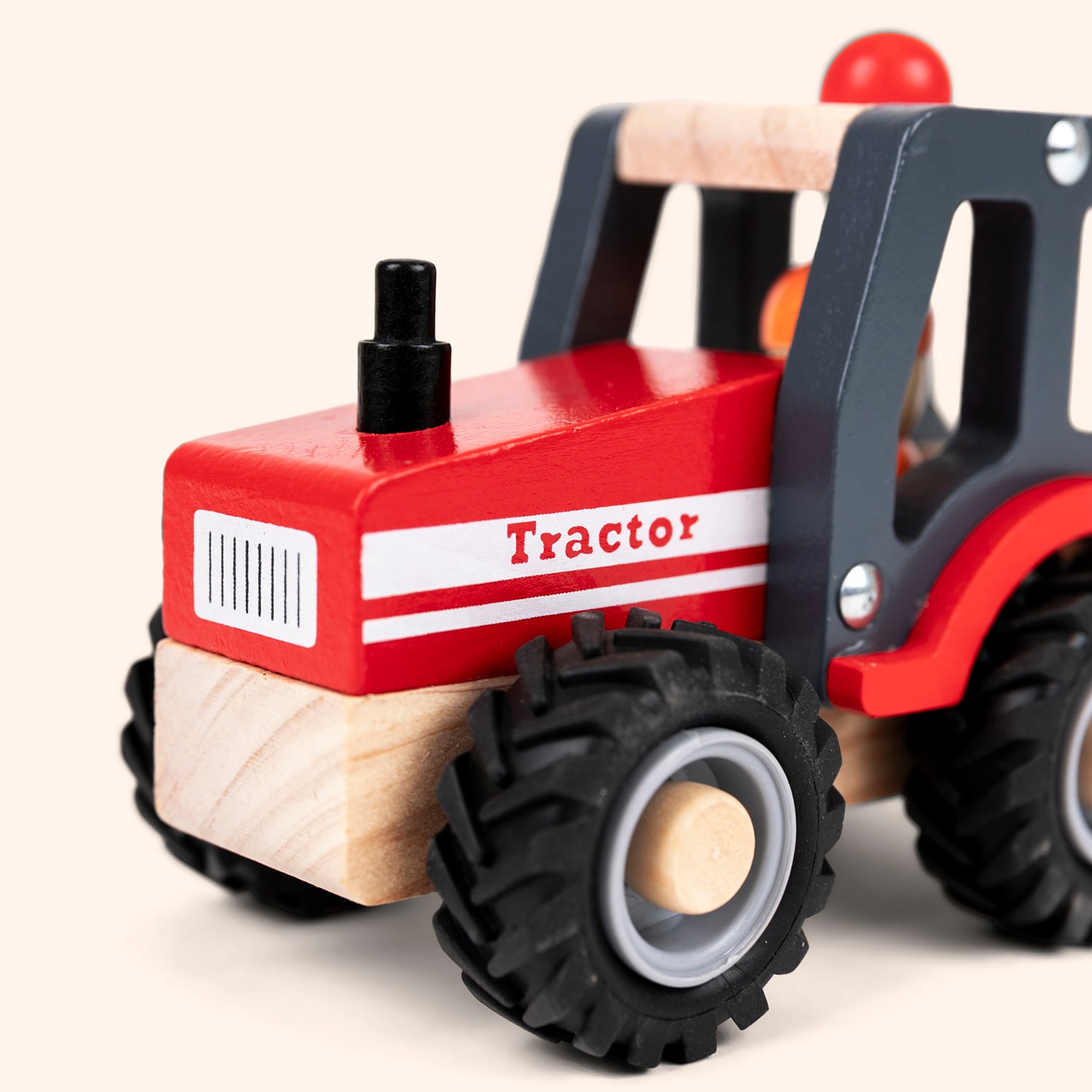 Jouet tracteur en bois