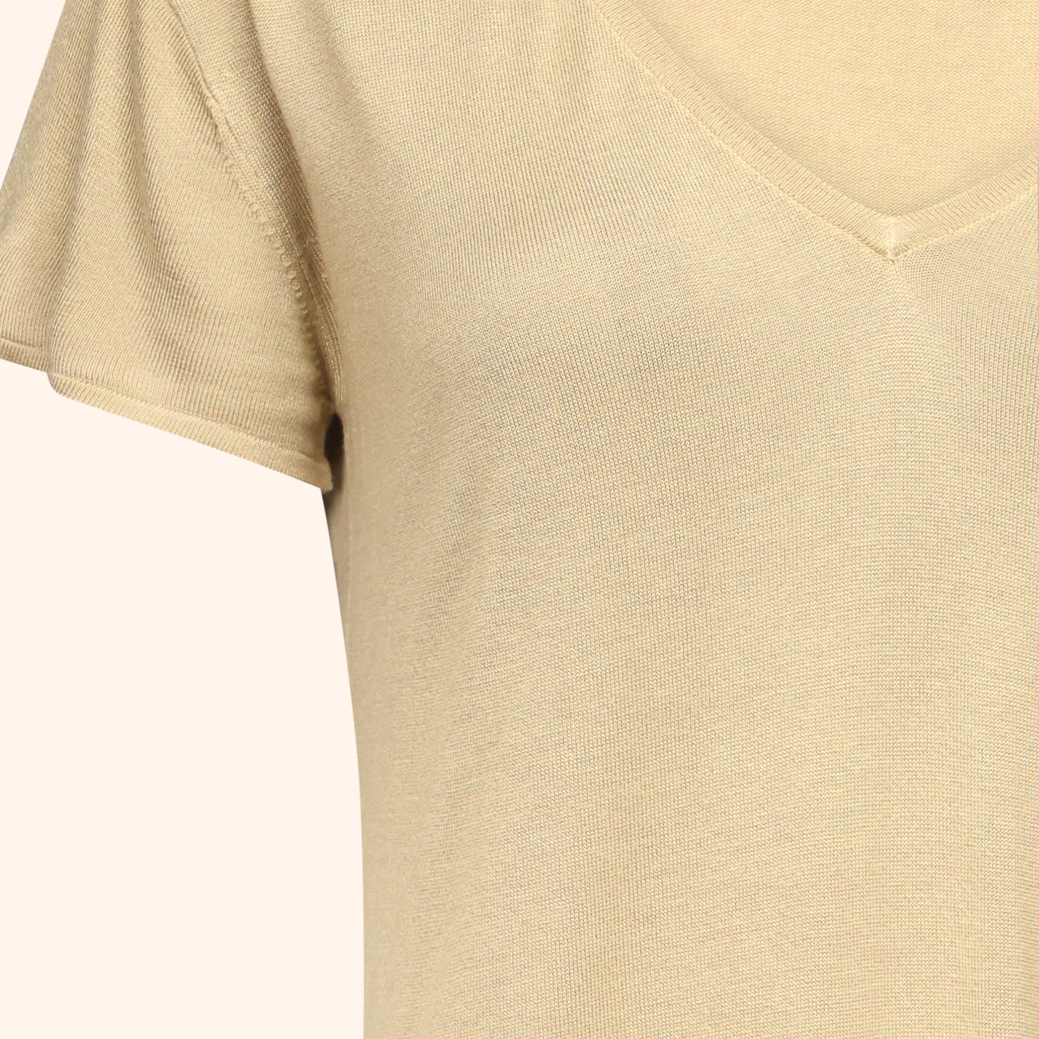 T-shirt col V manches courtes