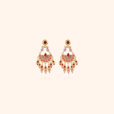 Boucles d'oreilles Musa en émail, , hi-res