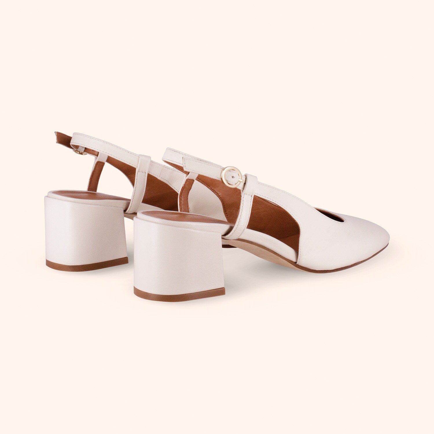 Slingback en cuir 