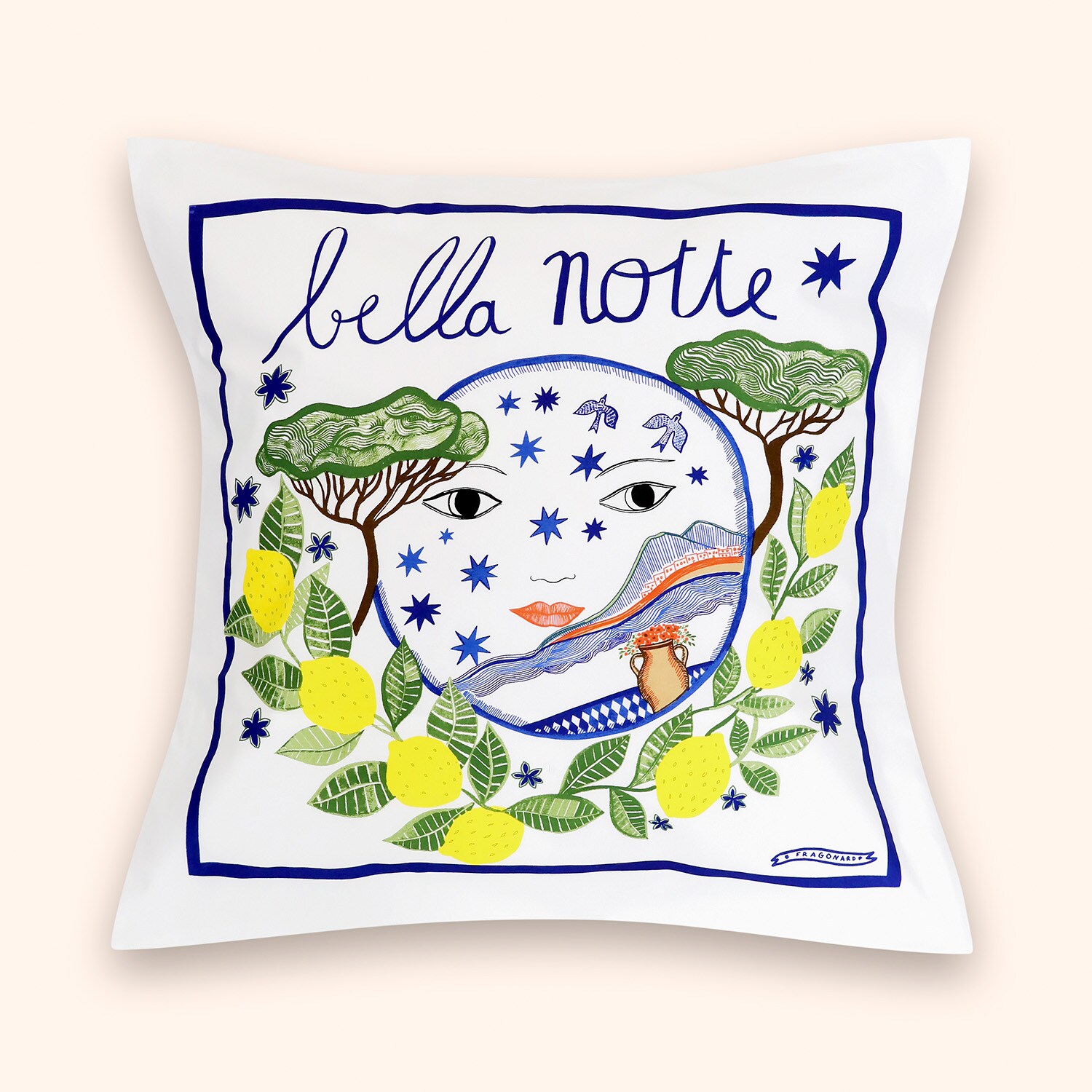 Lot de deux taies d'oreiller carrées Notte