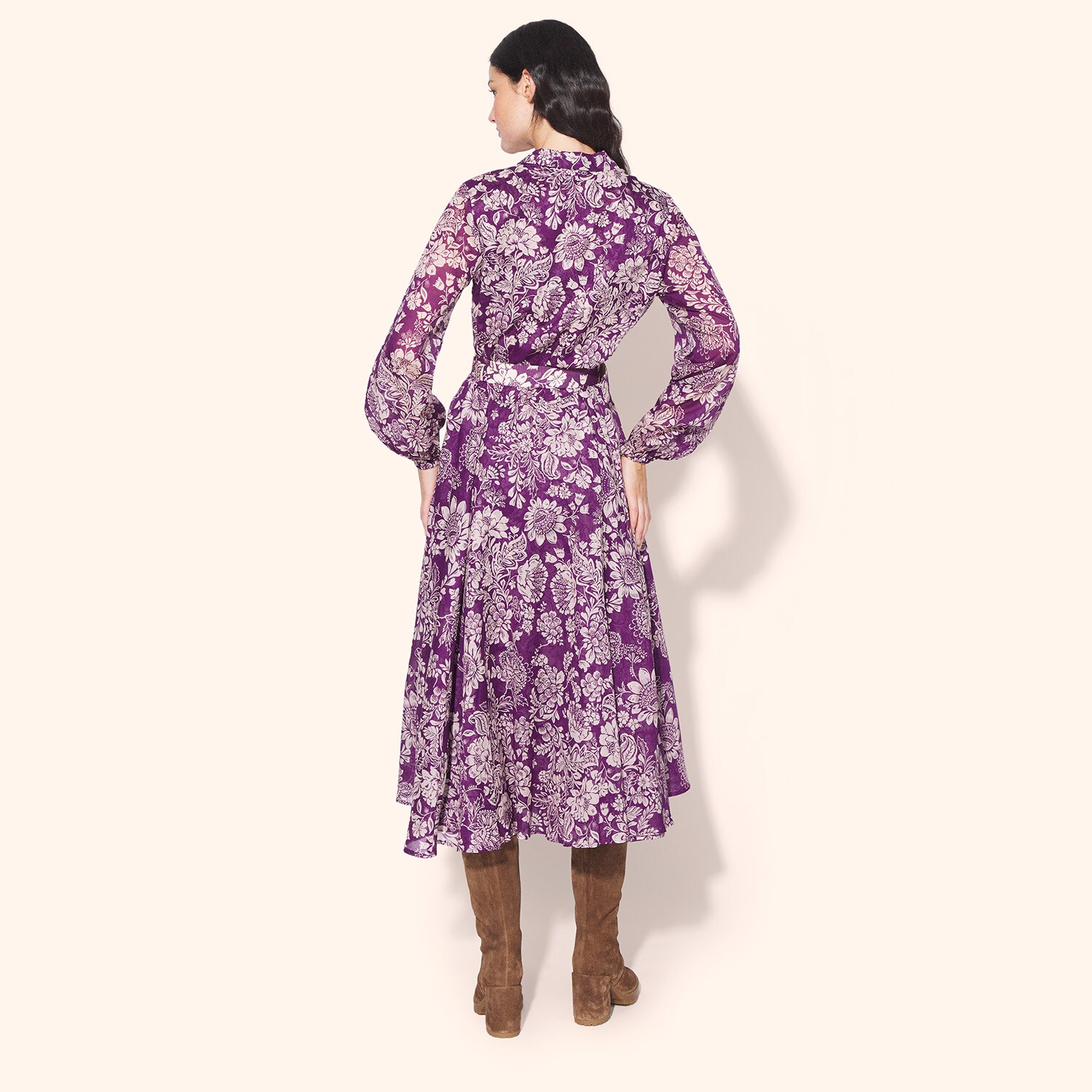 Robe ceinture imprimé fleurs