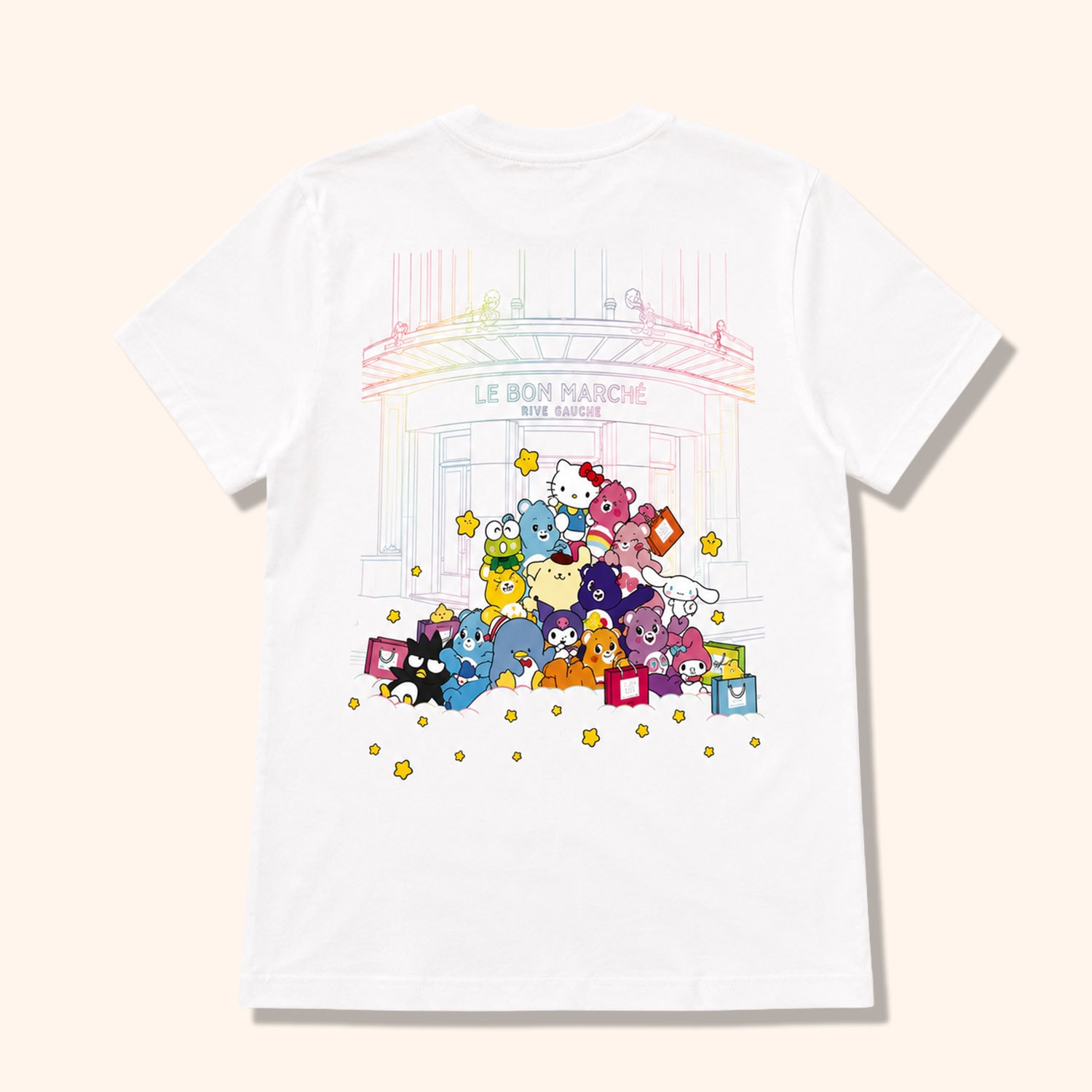 T shirt adulte Hello Kitty & les bisounours "fa&ccedil;ade"