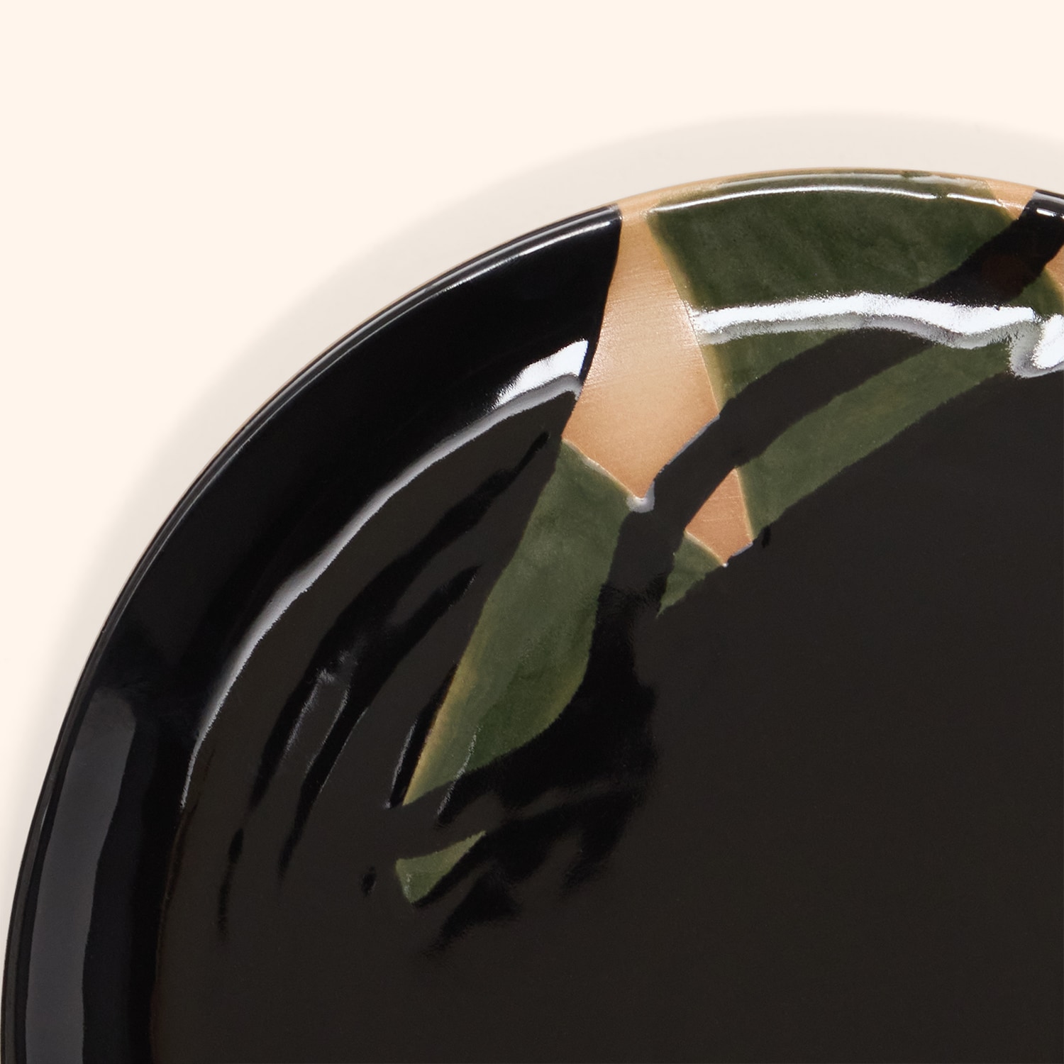 Assiette Plate en gr&egrave;s