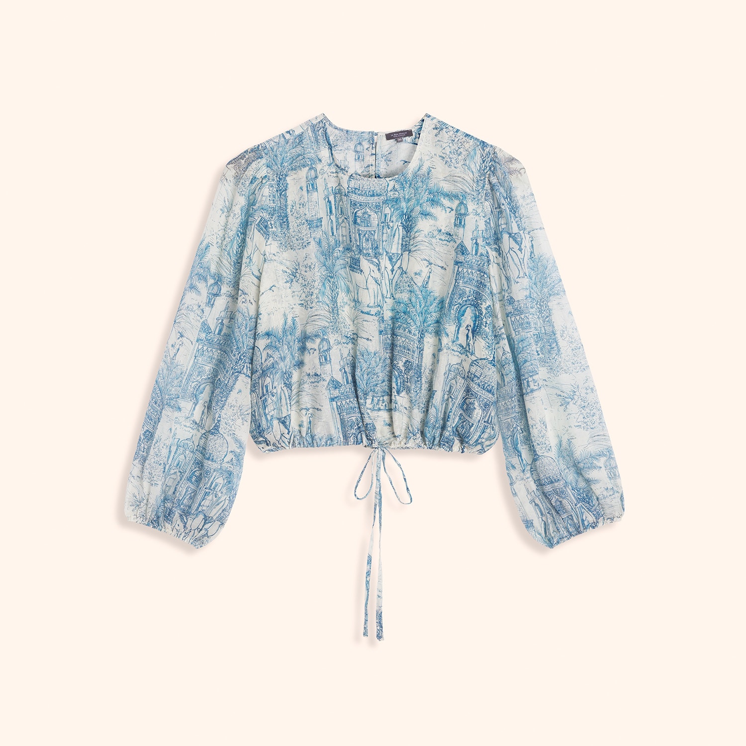 Blouse esprit toile de jouy