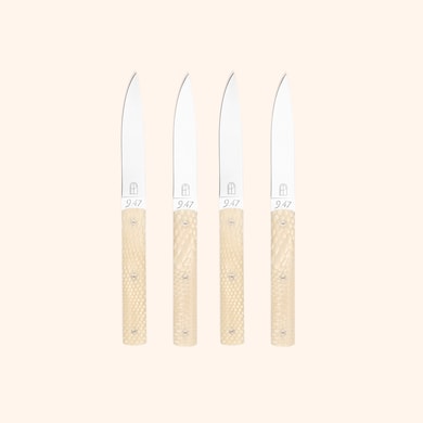 Coffret de 4 couteaux blanc nacré, , hi-res