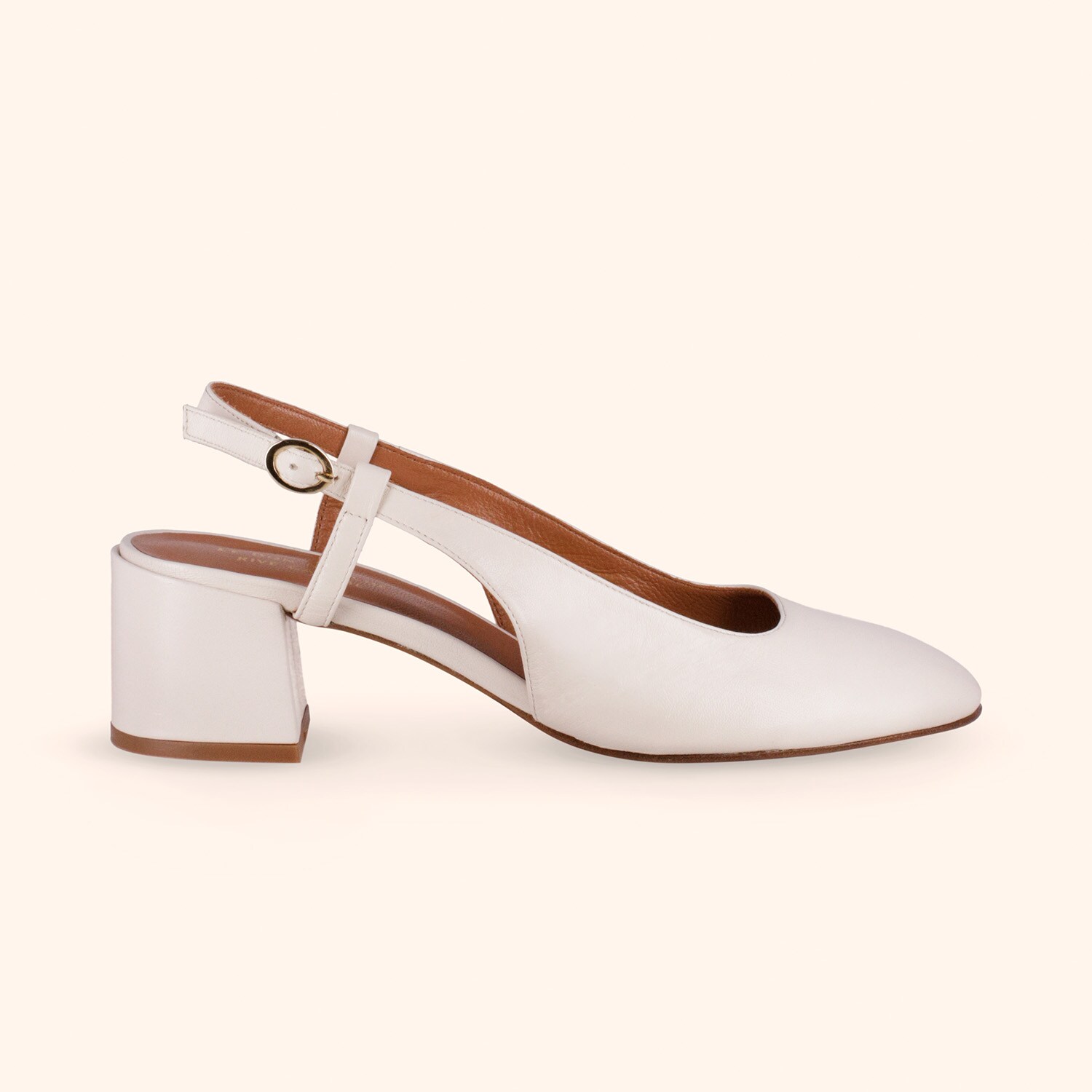Slingback en cuir 