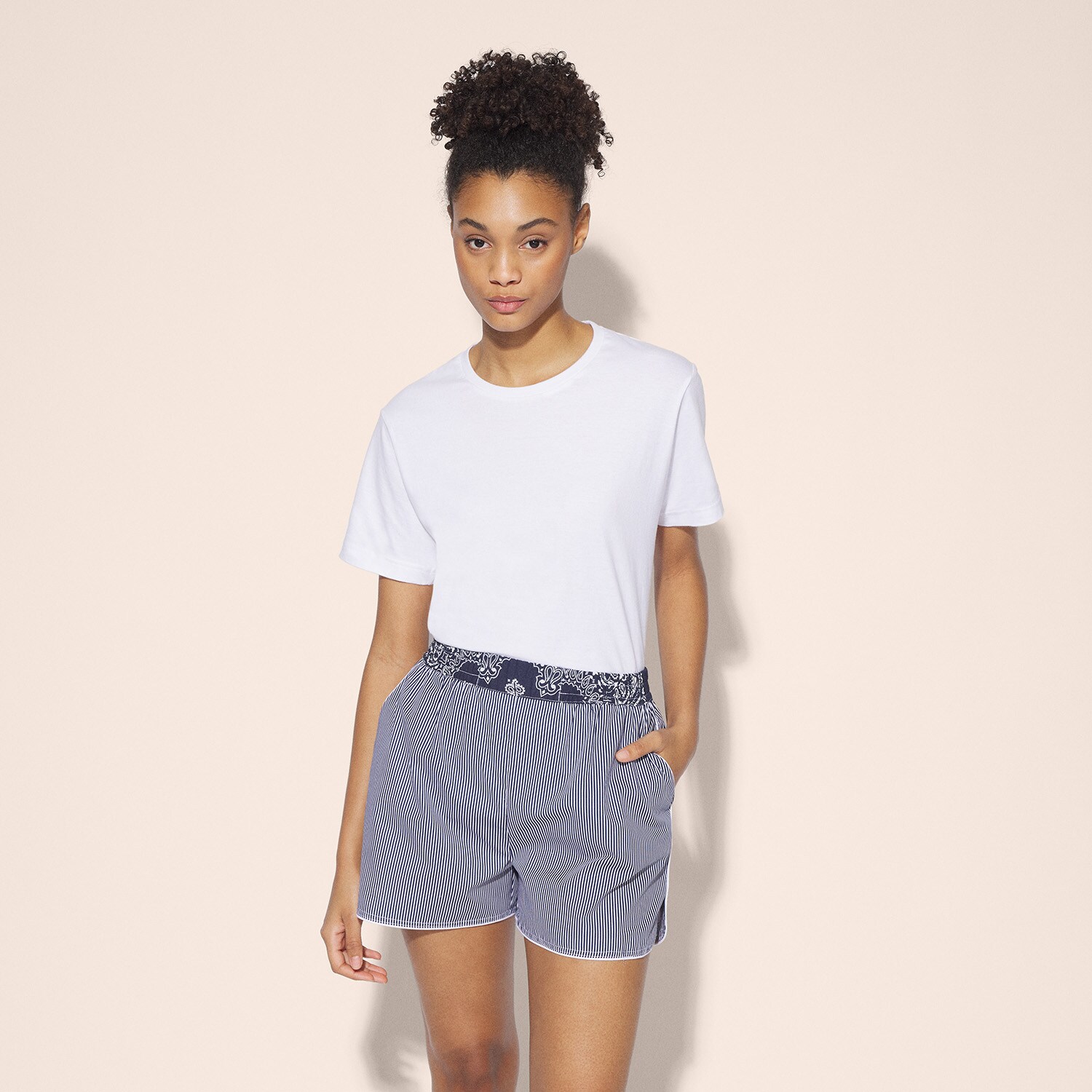 Short rayures et bandanas