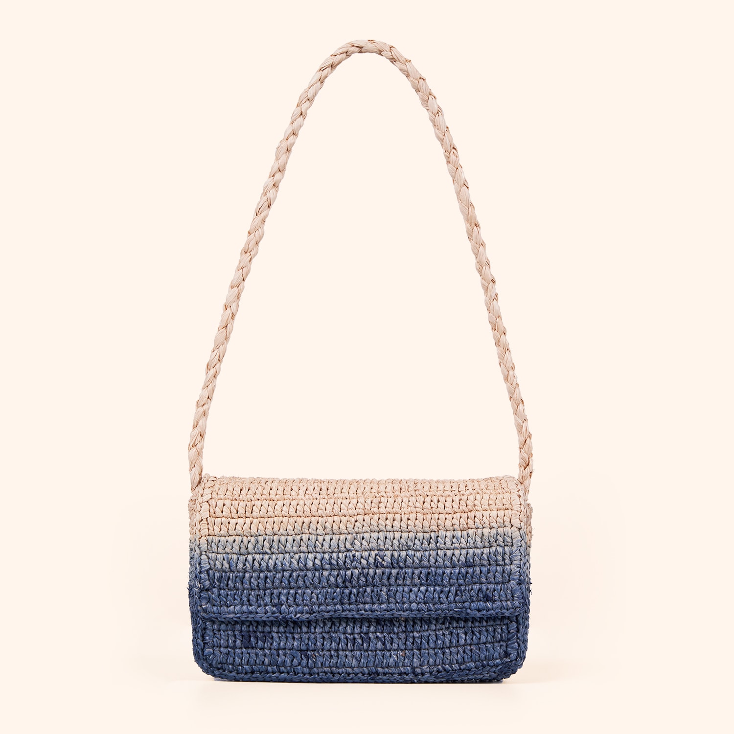 Sac baguette en raphia