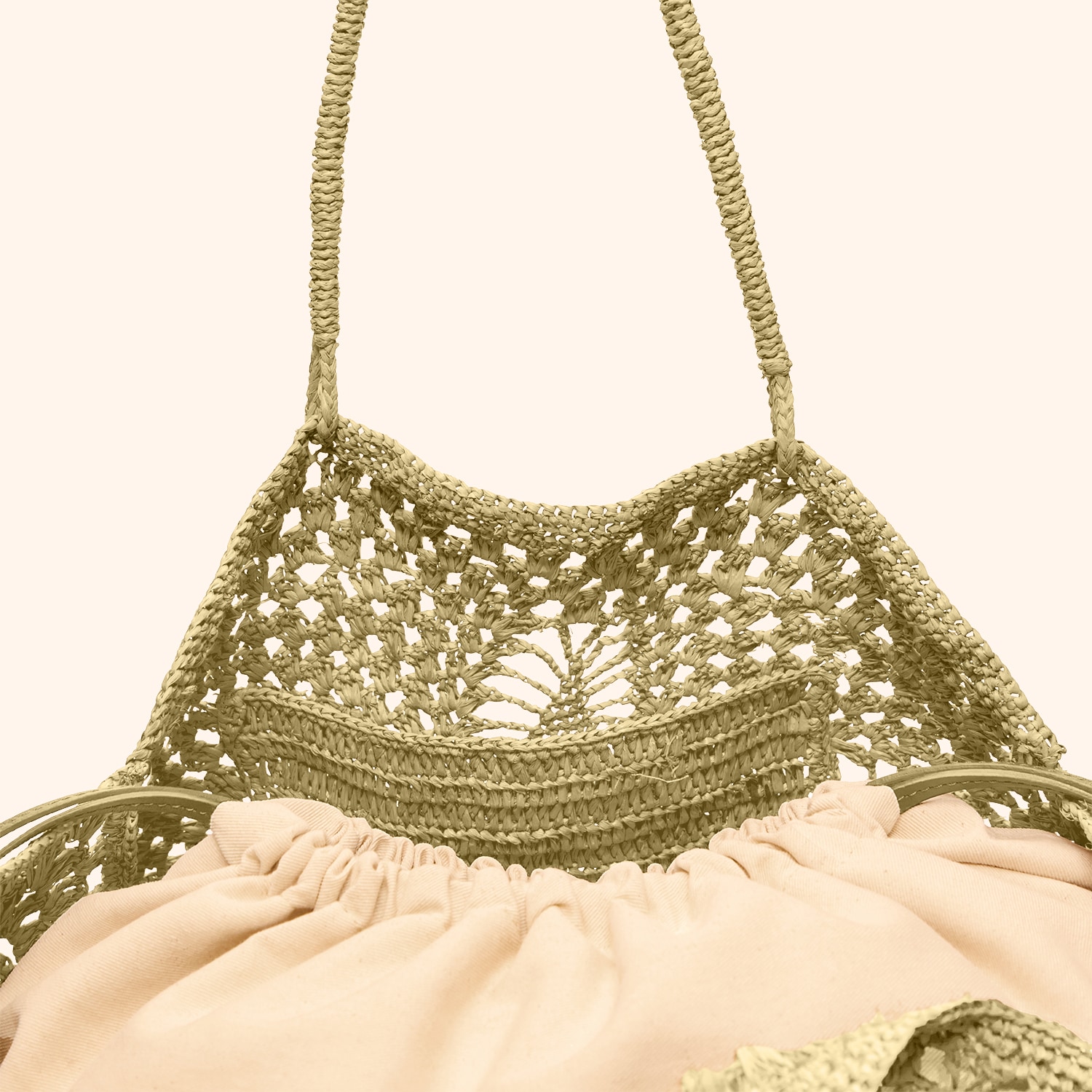 Panier rond floral en crochet