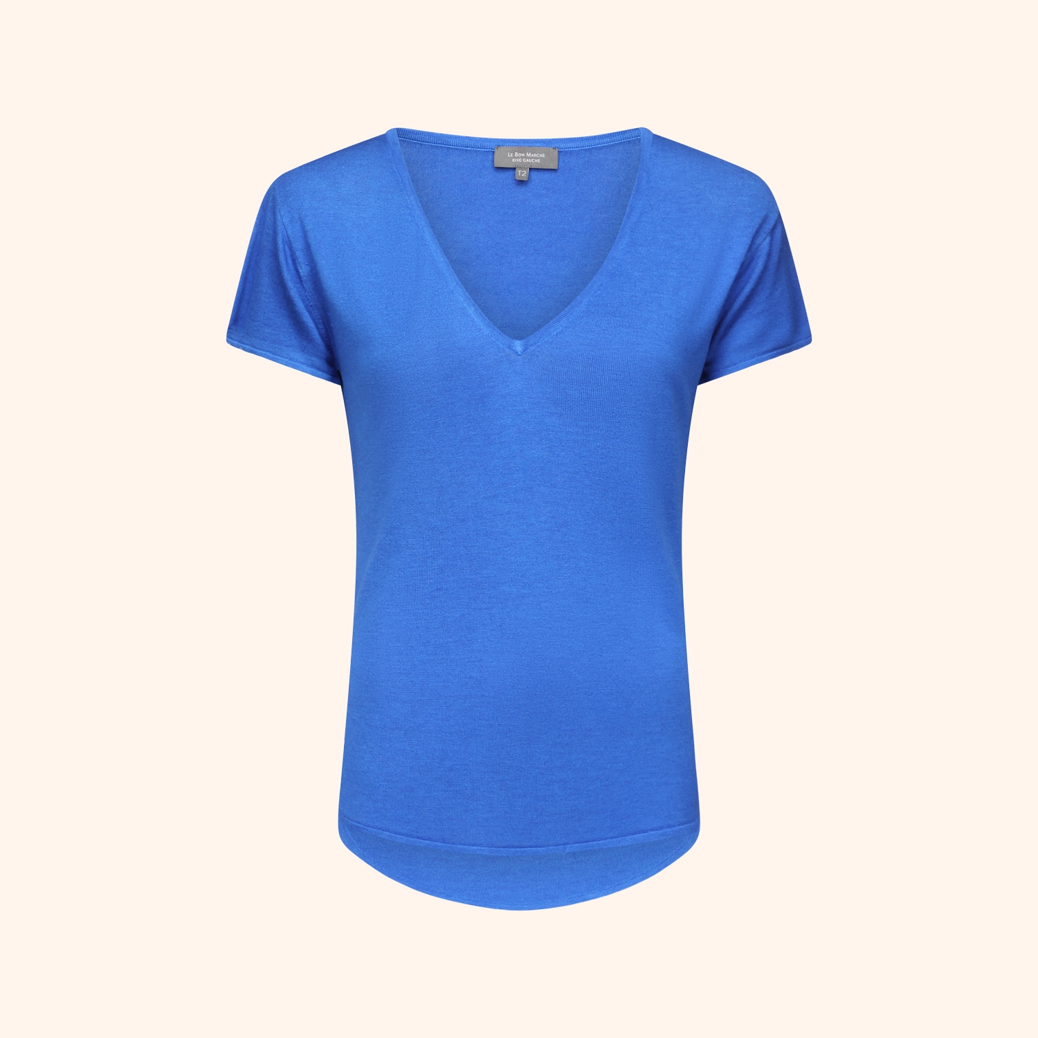 T-shirt col V manches courtes