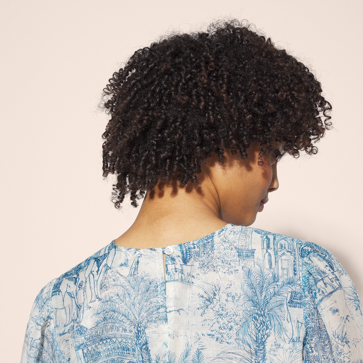 Blouse esprit toile de jouy