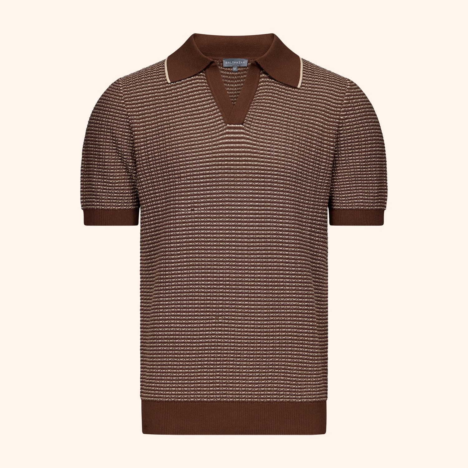 Polo col skipper armur&eacute; bicolore