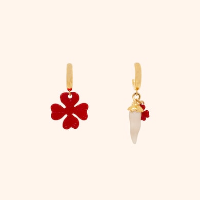 Boucles d'oreilles dor&eacute;es &agrave; l'or  18 carats, , hi-res