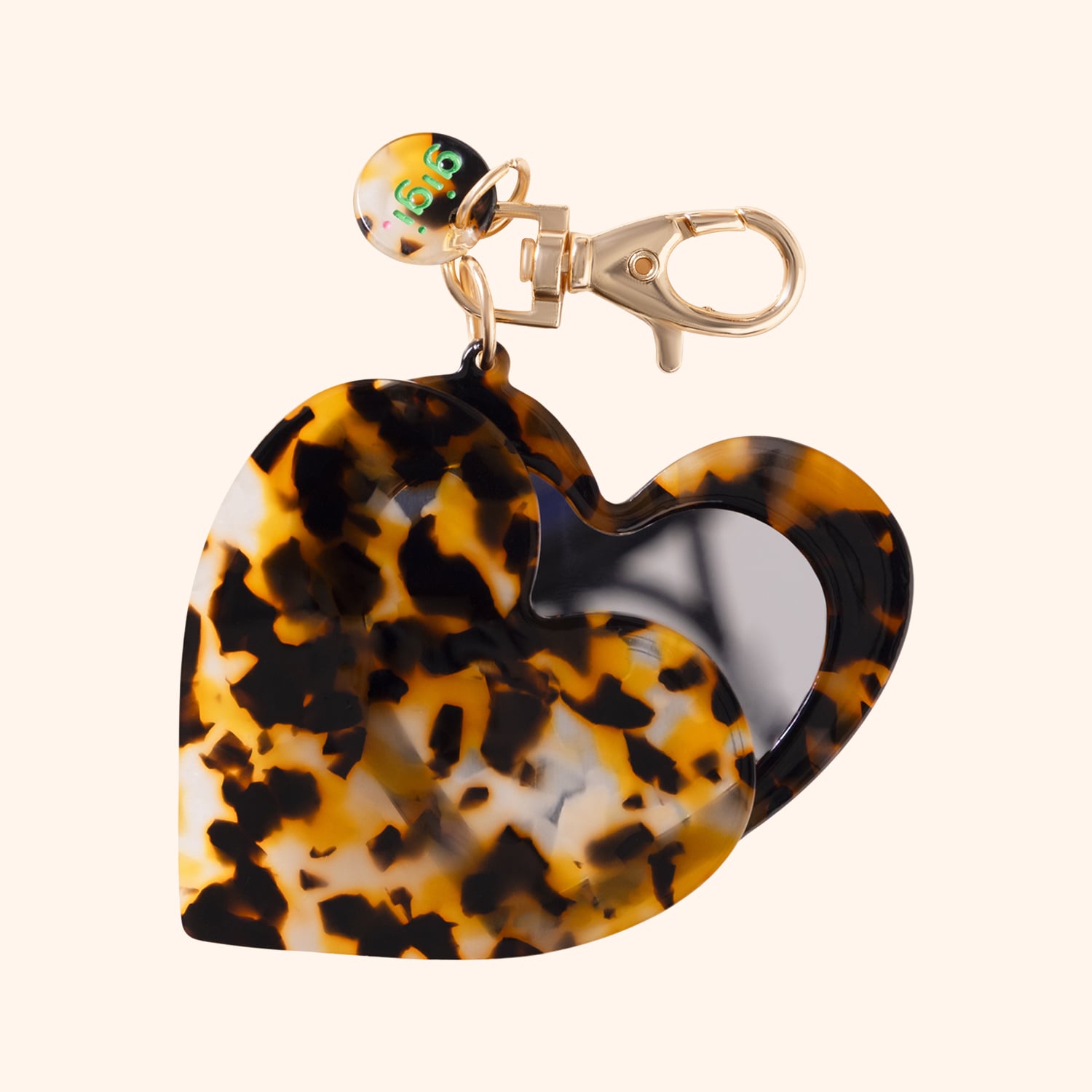 Miroir cœur porte-clef