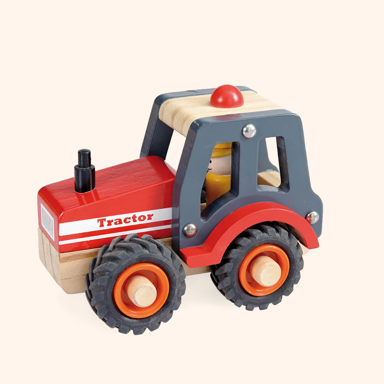 Jouet tracteur en bois