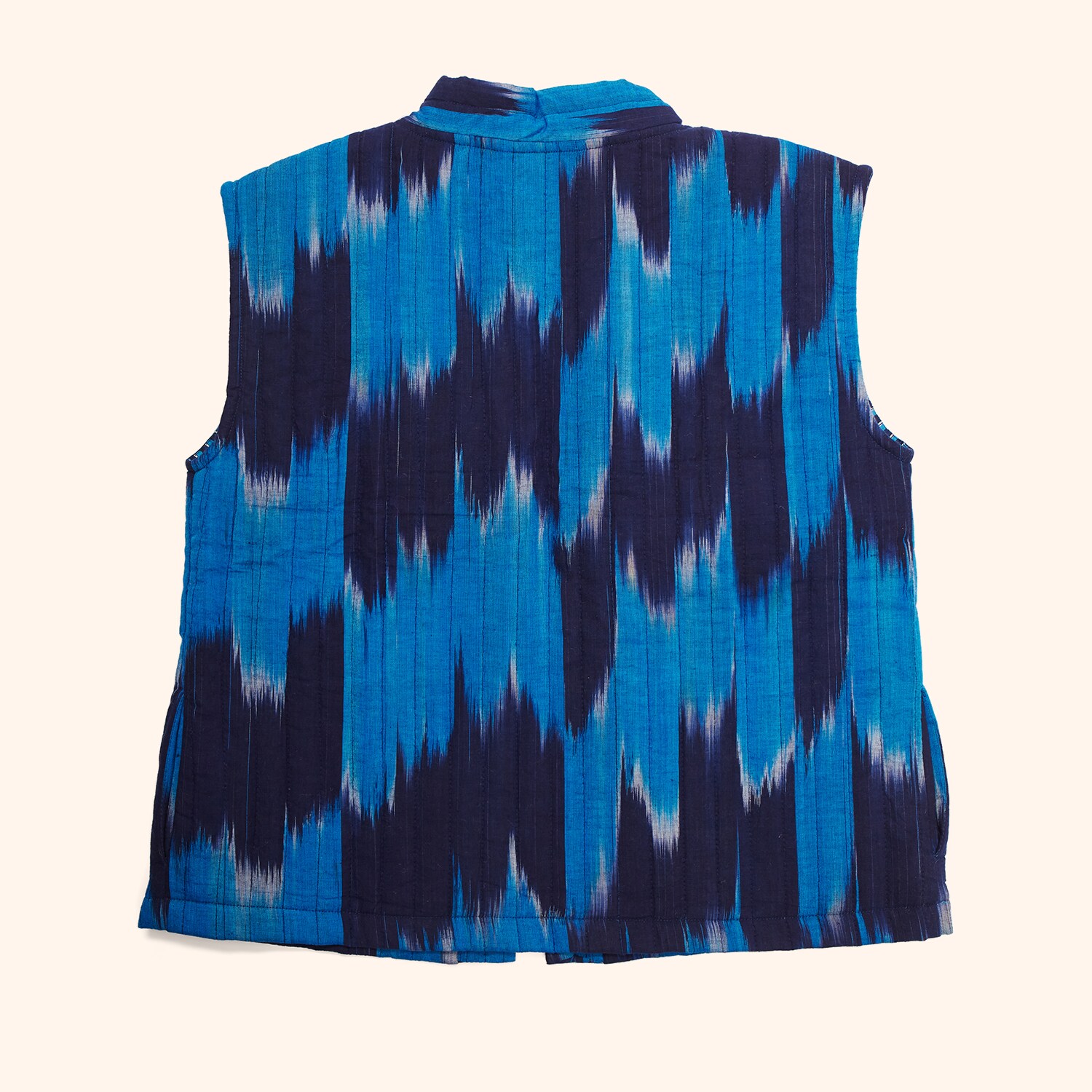 Veste sans manche Blue Ikat