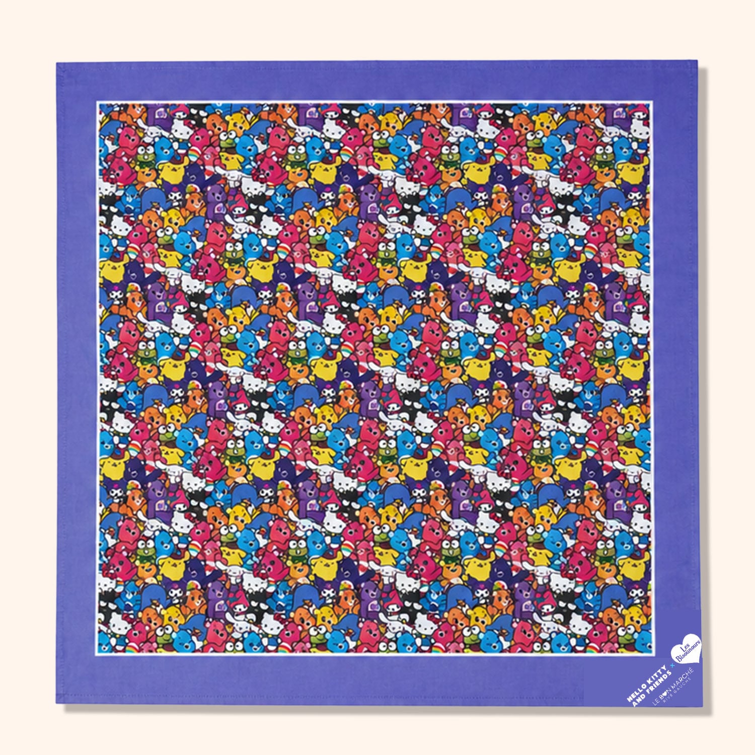 Foulard Hello Kitty et les Bisounours