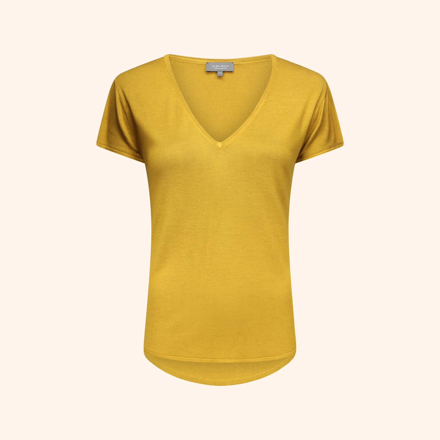 T-shirt col V manches courtes