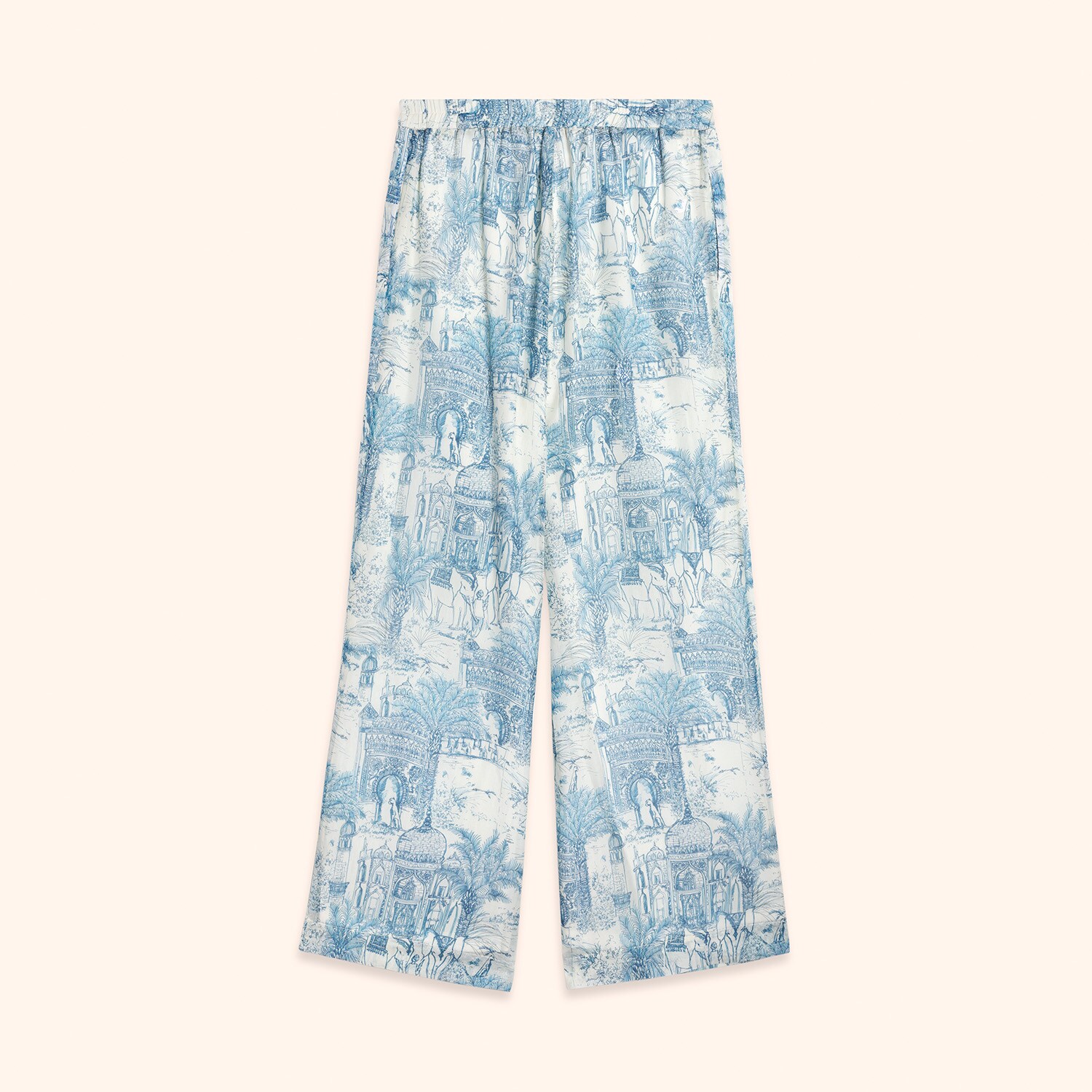 Pantalon esprit toile de jouy