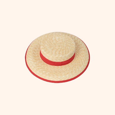Chapeau de paille avec ruban, , hi-res