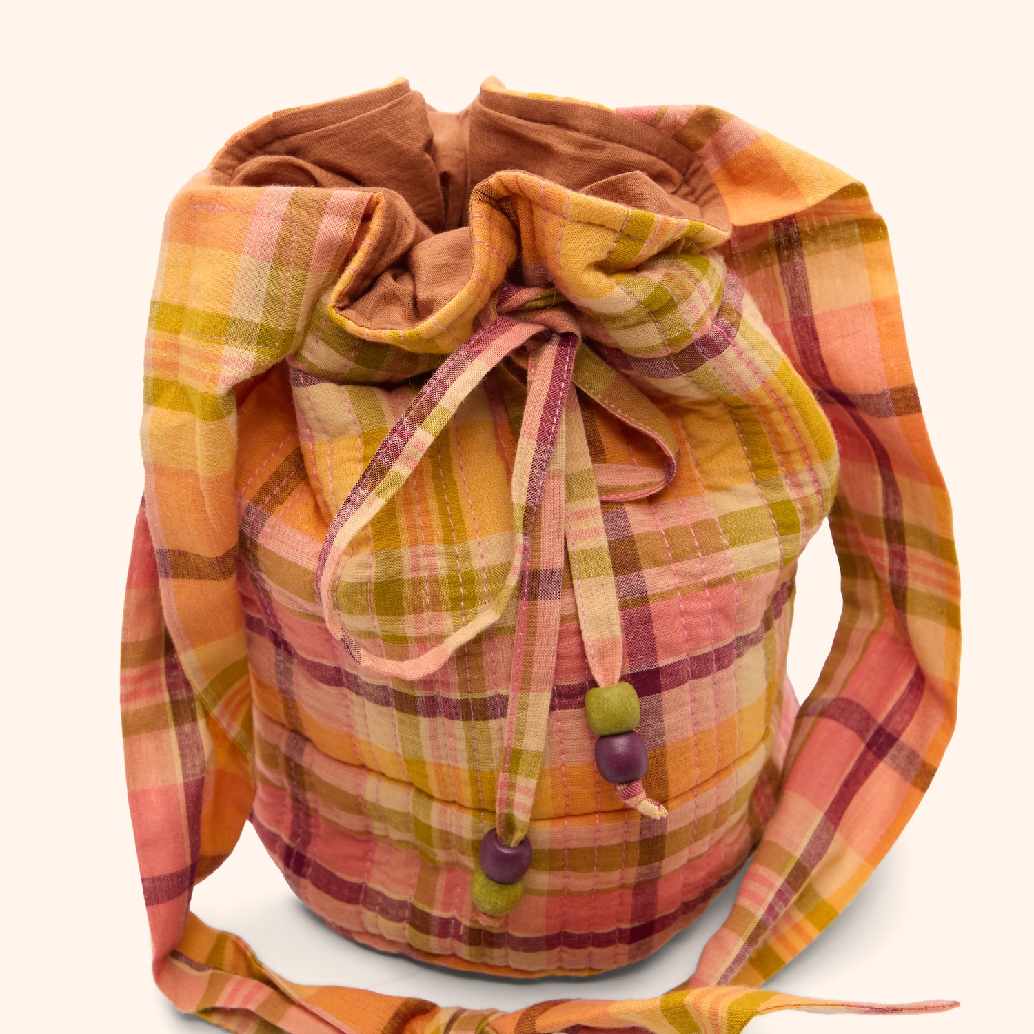 Petit sac seau tartan