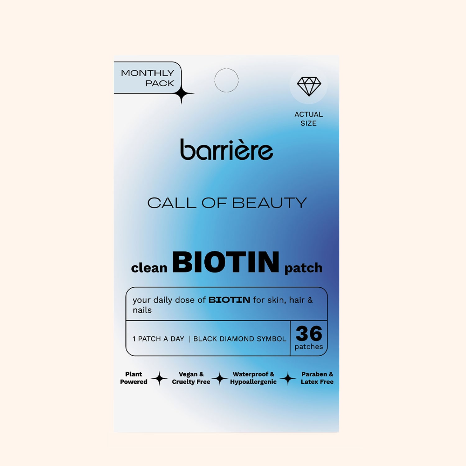 CALL OF BEAUTY Biotin Patch 36pk- Black Diamond