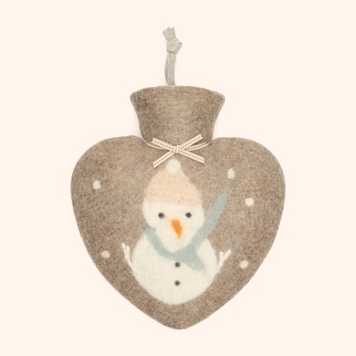 Bouillotte cœur bohnomme de neige, , hi-res