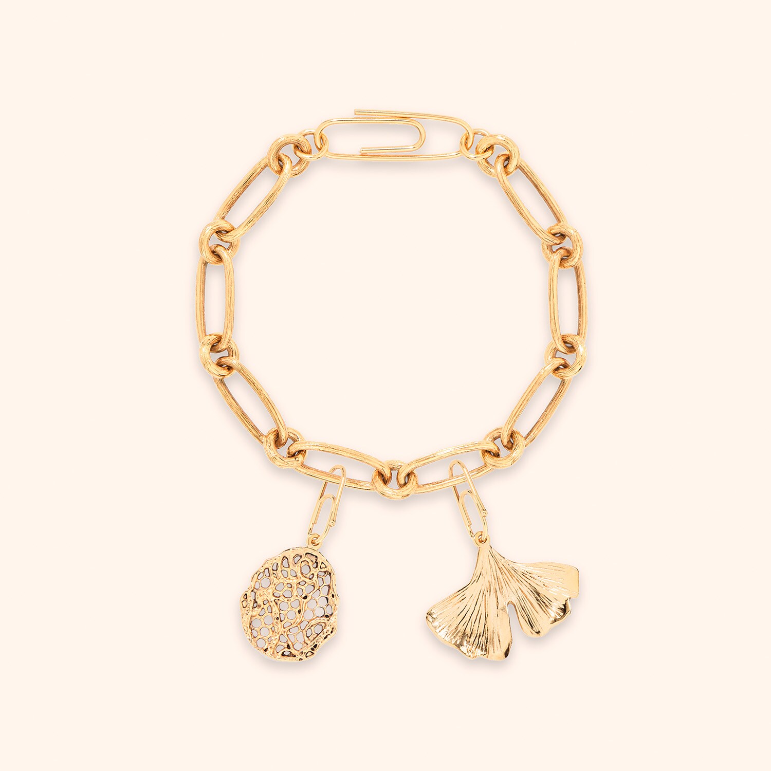 Bracelet chaîne et charms Mini Tangerine et Mini Lace
