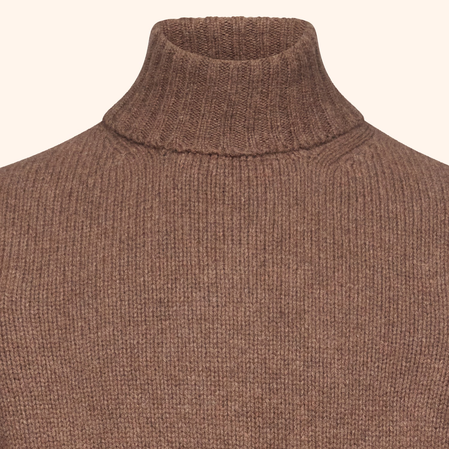Pull col roulé grosse jauge Lambswool