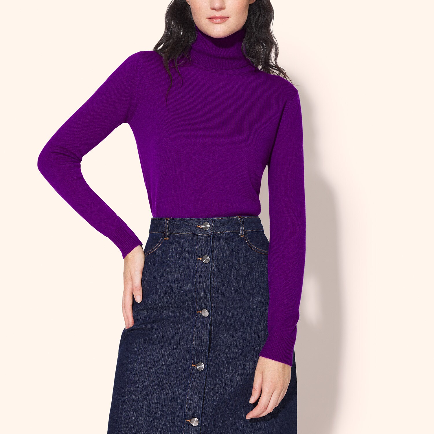 Pull col roulé