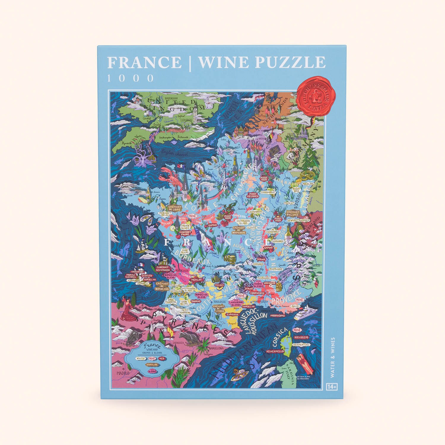 Puzzle carte des vins de France