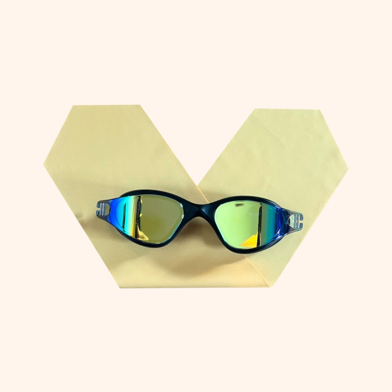 Lunettes de piscine - Uni jaune - Adulte