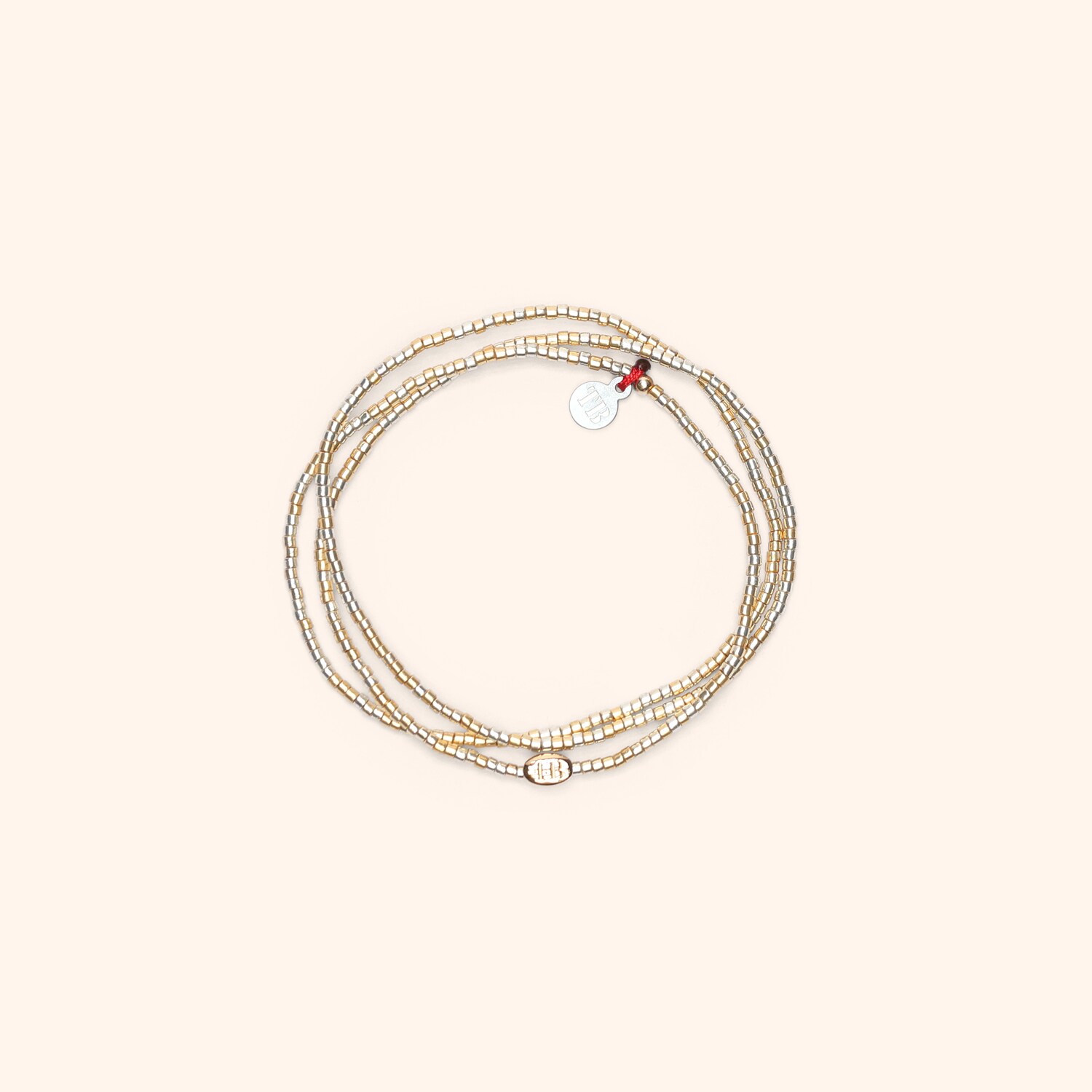  Bracelet Pearl Gold tie and dye