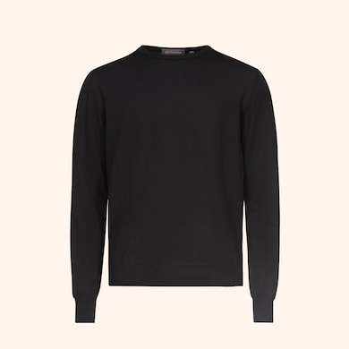 Pull col rond en laine merinos, , hi-res