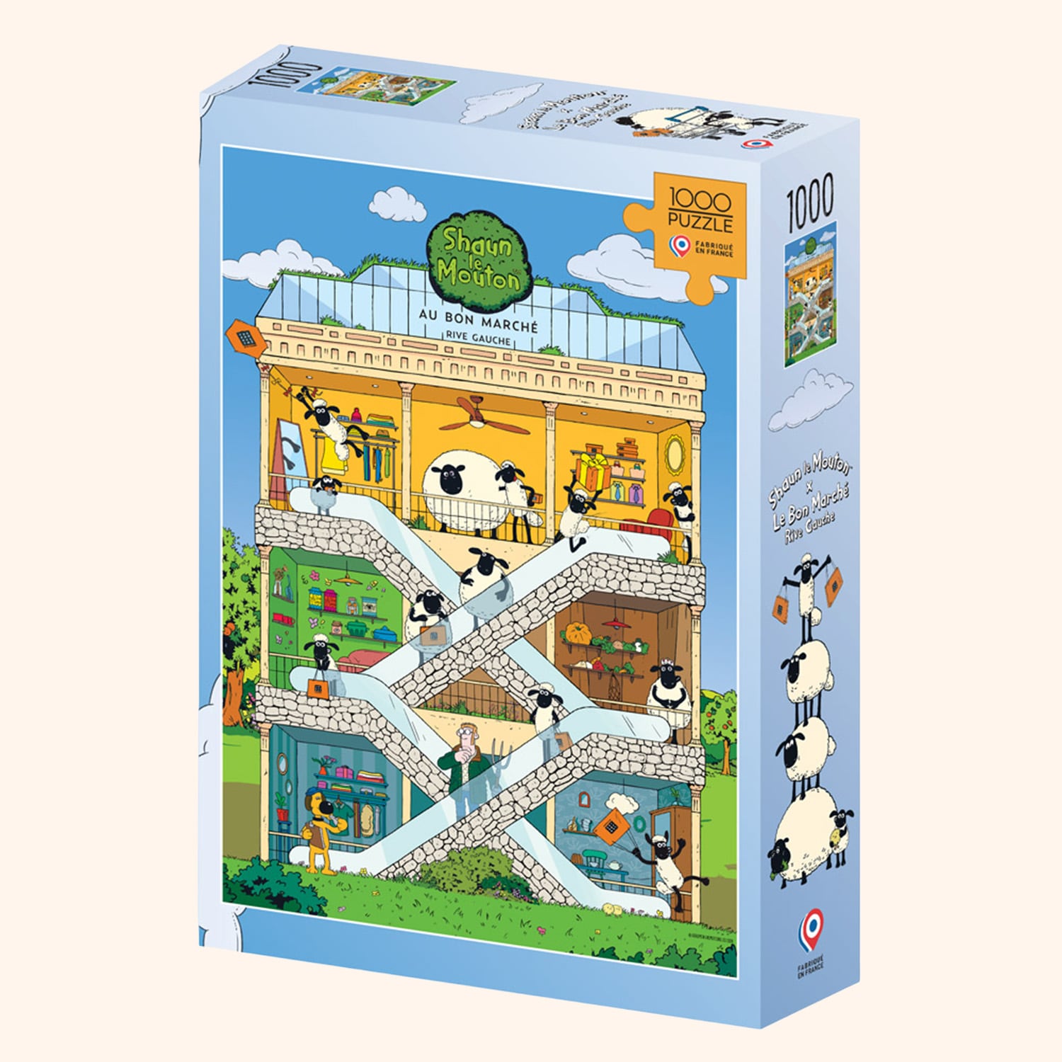 Puzzle 1000 pi&egrave;ces Shaun Le Mouton x Le Bon March&eacute; Rive Gauche